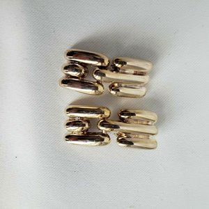 Vintage Joan Rivers Link Drop Clip On Earrings